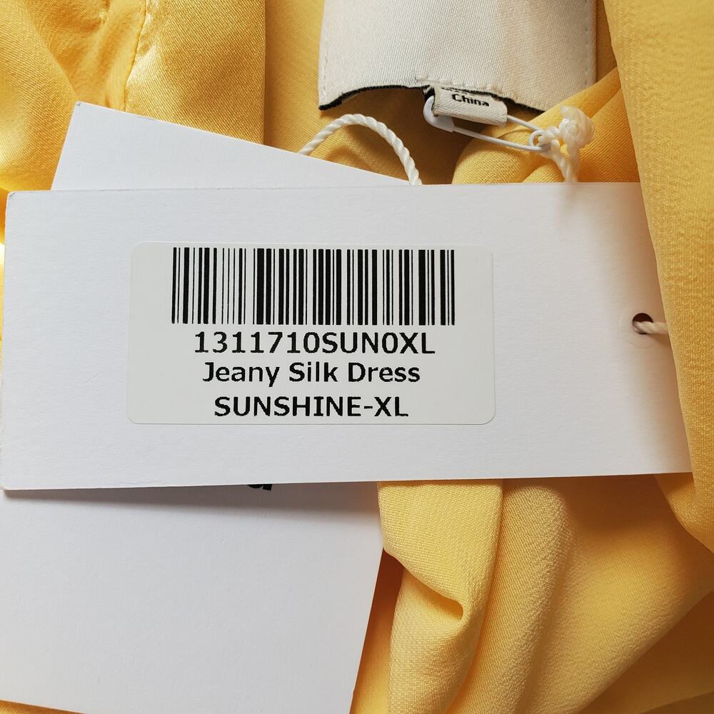 Reformation Jeany Silk Halter Open Back Maxi Dress Sunshine Satin Yellow Size XL - Picture 12 of 15
